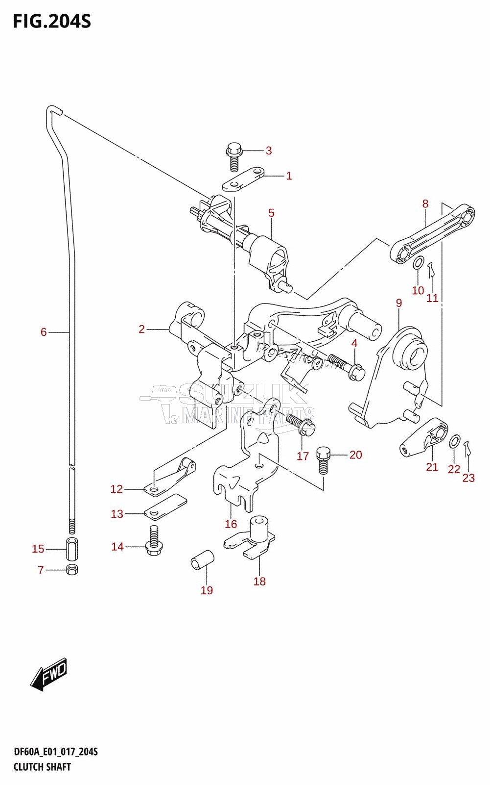 CLUTCH SHAFT (DF60AVT:E40)