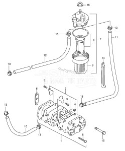 DT40 From 04003-880001 ()  2008 drawing FUEL PUMP (DT40W,40WR)