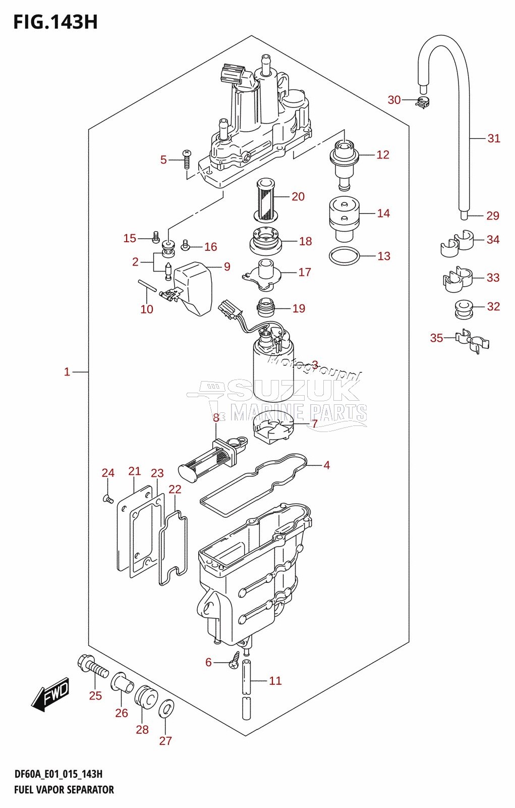 FUEL VAPOR SEPARATOR (DF60A:E40)