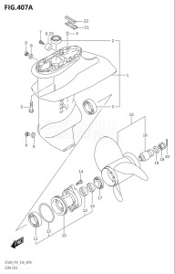 02002F-610001 (2016) 20hp P01-Gen. Export 1 (DF20A  DF20AR  DF20AT  DF20ATH) DF20A drawing GEAR CASE