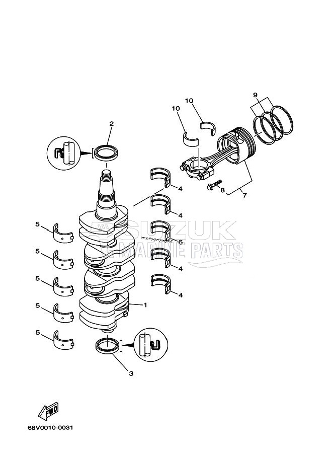 CRANKSHAFT--PISTON