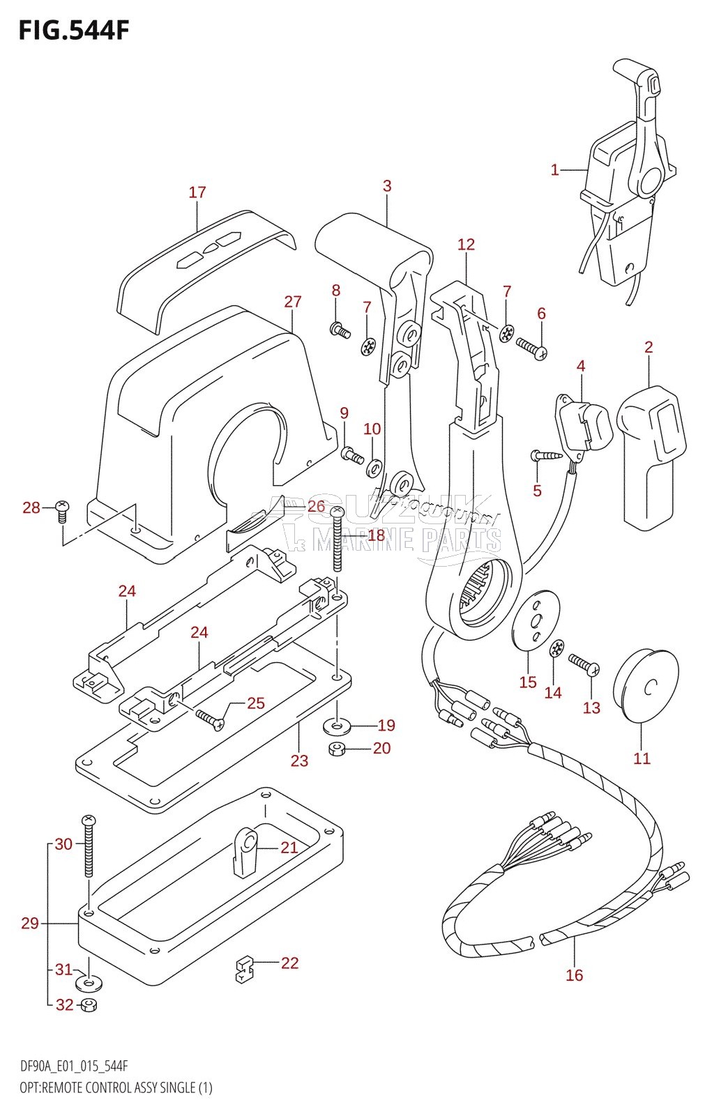 OPT:REMOTE CONTROL ASSY SINGLE (1) (DF90A:E40)