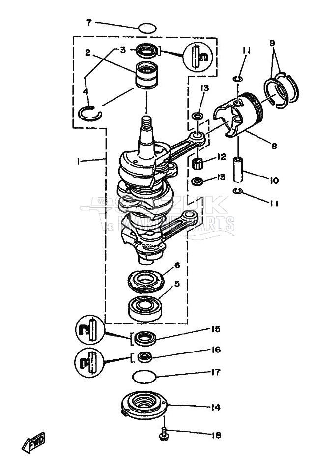 CRANKSHAFT--PISTON