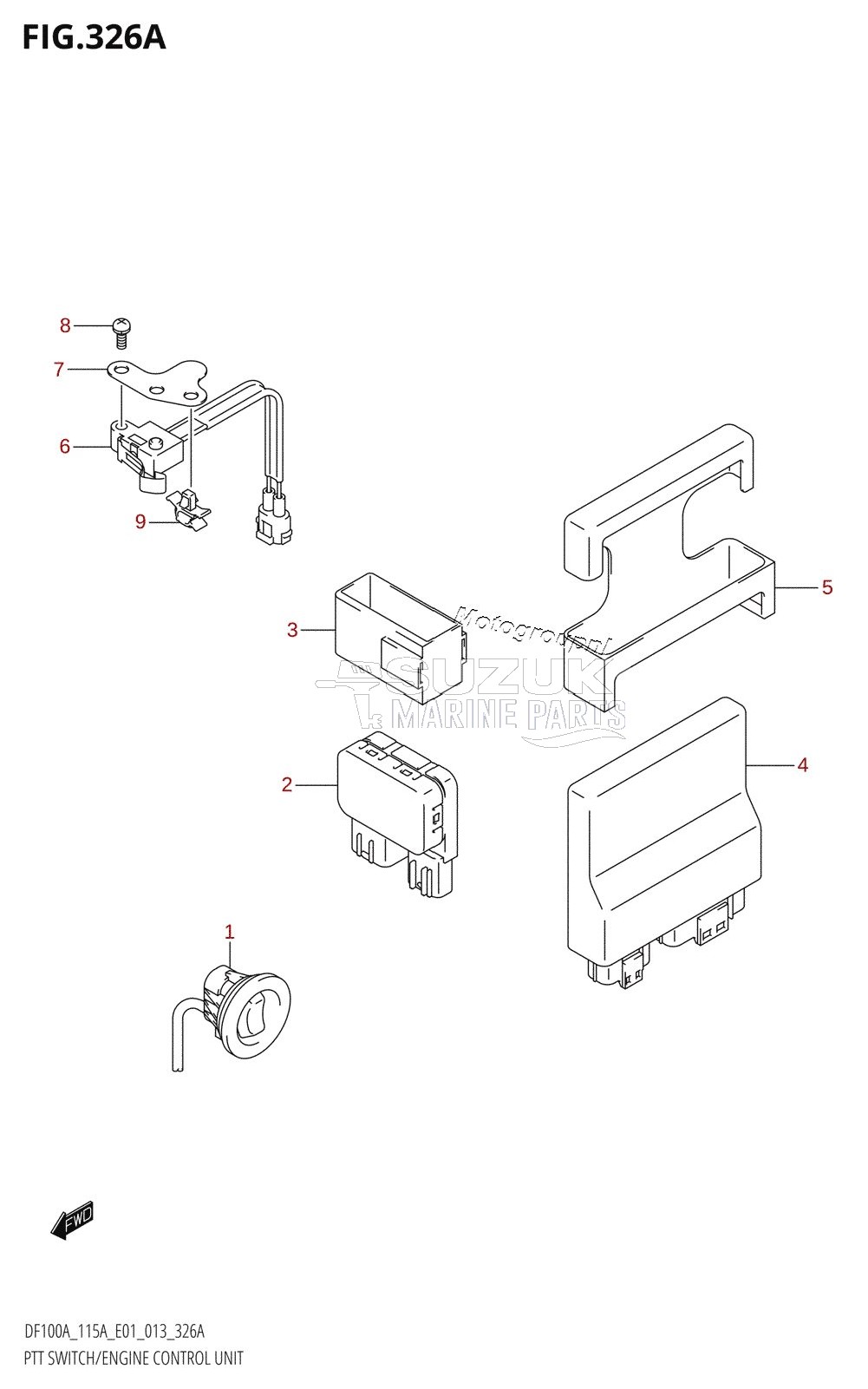 PTT SWITCH /​ ENGINE CONTROL UNIT (DF100AT:E01)