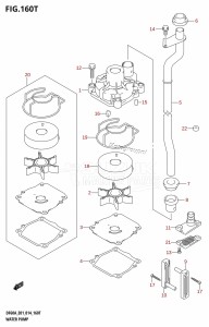 DF60A From 06003F-410001 (E01 E40)  2014 drawing WATER PUMP (DF60AVTH:E01)