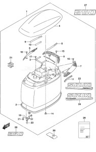 DF 250 drawing Engine Cover