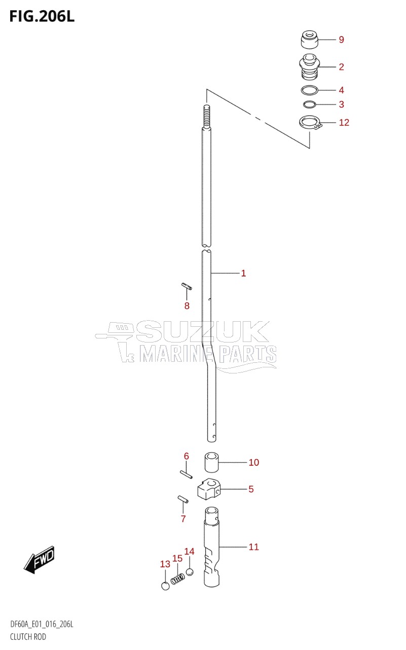 CLUTCH ROD (DF60ATH:E01)