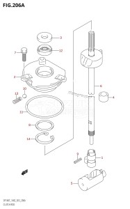 DF140 From 14001F-880001 (E03)  2008 drawing CLUTCH ROD (DF140T:(K2,K3,K4,K5,K6))