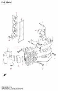 DF50A From 05004F-410001 (E01)  2014 drawing INTAKE MANIFOLD /​ SILENCER /​ EXHAUST COVER (DF60ATH:E40)