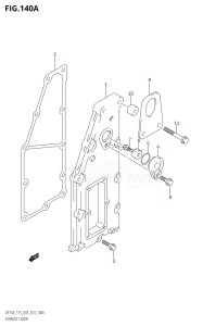 DF150 From 15002F-310001 (E03)  2013 drawing EXHAUST COVER