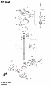 DF300A From 30002P-240001 (E11 E40)  2022 drawing CLUTCH ROD (020,021)