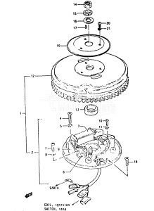 DT5W From 0501-150001 ()  1988 drawing DT5G MAGNETO