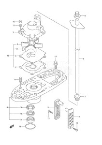 Outboard DF 30 drawing Water Pump