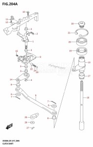 DF200A From 20003F-710001 (E01 E40)  2017 drawing CLUTCH SHAFT (DF200AT:E01)