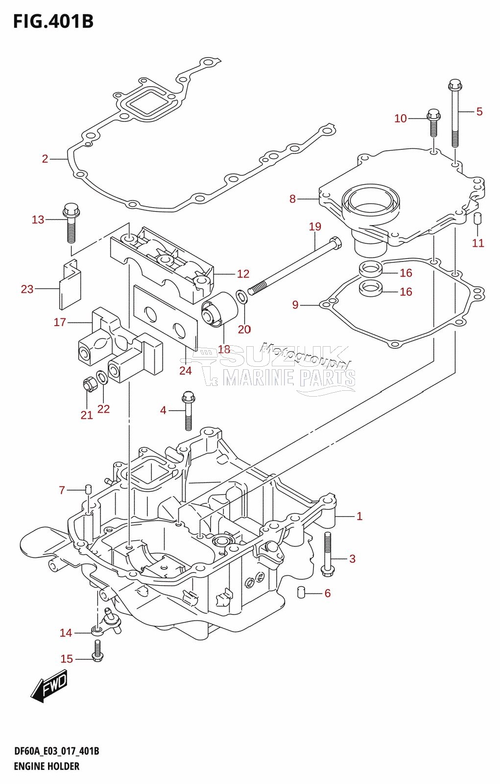 ENGINE HOLDER (DF50A:E03)