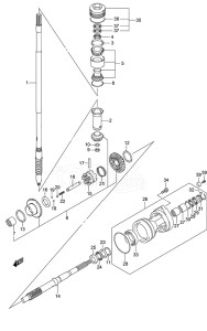 Outboard DF 250 drawing Transmission (DF 250S)