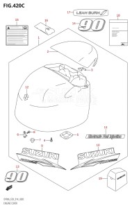 07003F-410001 (2014) 70hp E03-USA (DF70A) DF70A drawing ENGINE COVER (DF90A:E03)