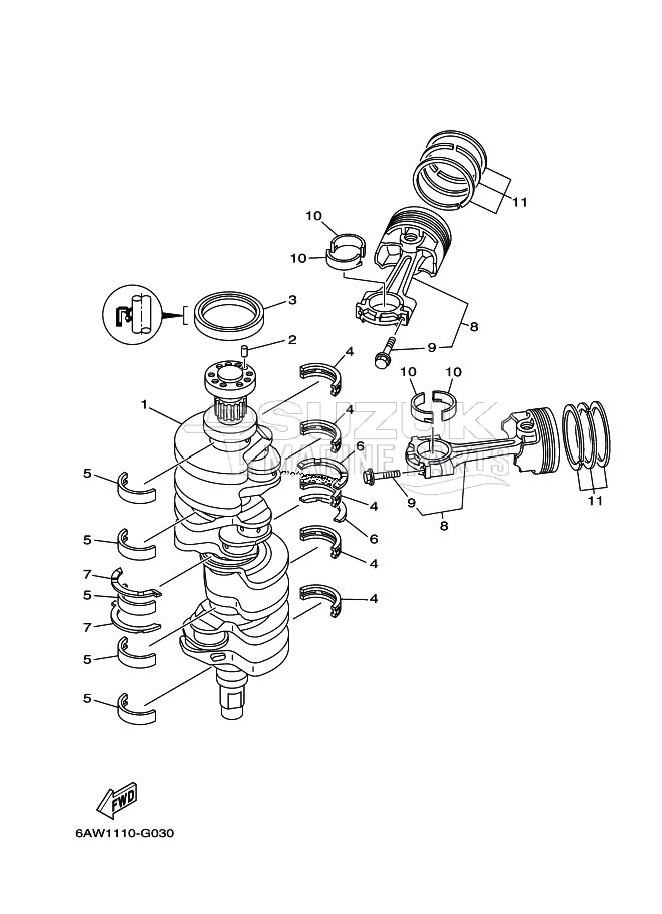 CRANKSHAFT--PISTON