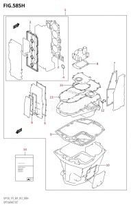 DF150Z From 15002Z-210001 (E01 E40)  2012 drawing OPT:GASKET SET (DF175Z:E40)