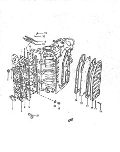 Outboard DT 140 drawing Inlet Case