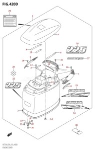 DF250Z From 25003Z-310001 (E03)  2013 drawing ENGINE COVER (DF225Z:E03)