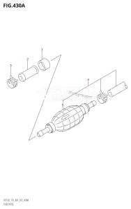 DF175T From 17502F-210001 (E01 E40)  2012 drawing FUEL HOSE (DF150T:E40)