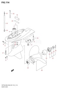 08002F-310001 (2013) 80hp E40-Costa Rica (DF80A) DF80A drawing GEAR CASE