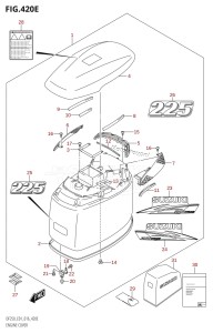 DF250 From 25003F-610001 (E01 E40)  2016 drawing ENGINE COVER (DF225T:E01,DF225Z:E01)