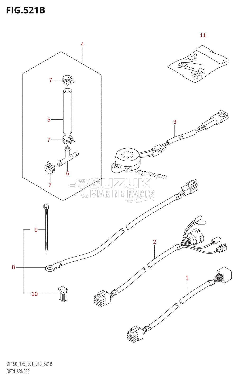 OPT:HARNESS (DF150T:E40)