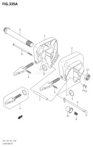 01503F-210001 (2012) 15hp P01-Gen. Export 1 (DF15  DF15R) DF15 drawing CLAMP BRACKET (DF15:P01)