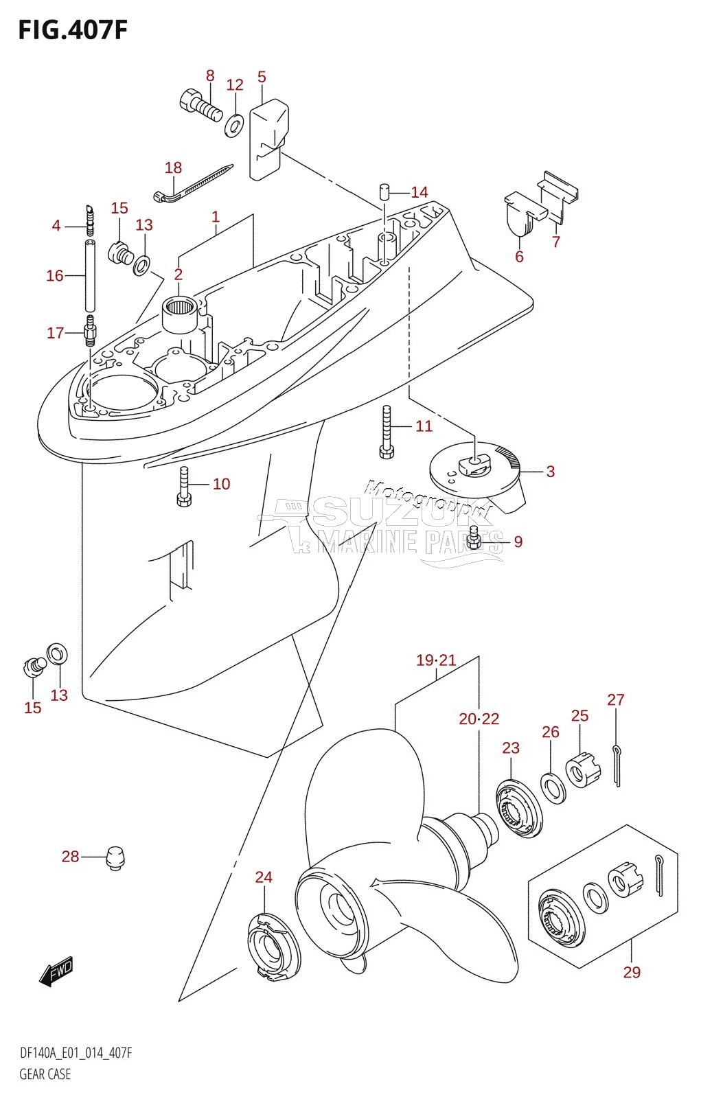 GEAR CASE (DF115AZ:E40)