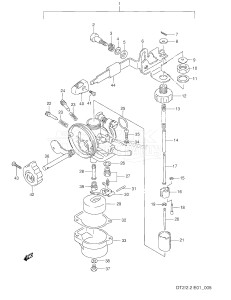 DT2 From 0201-461001 ()  1994 drawing CARBURETOR (DT2 /​ DT2.2,MODEL:90~00)