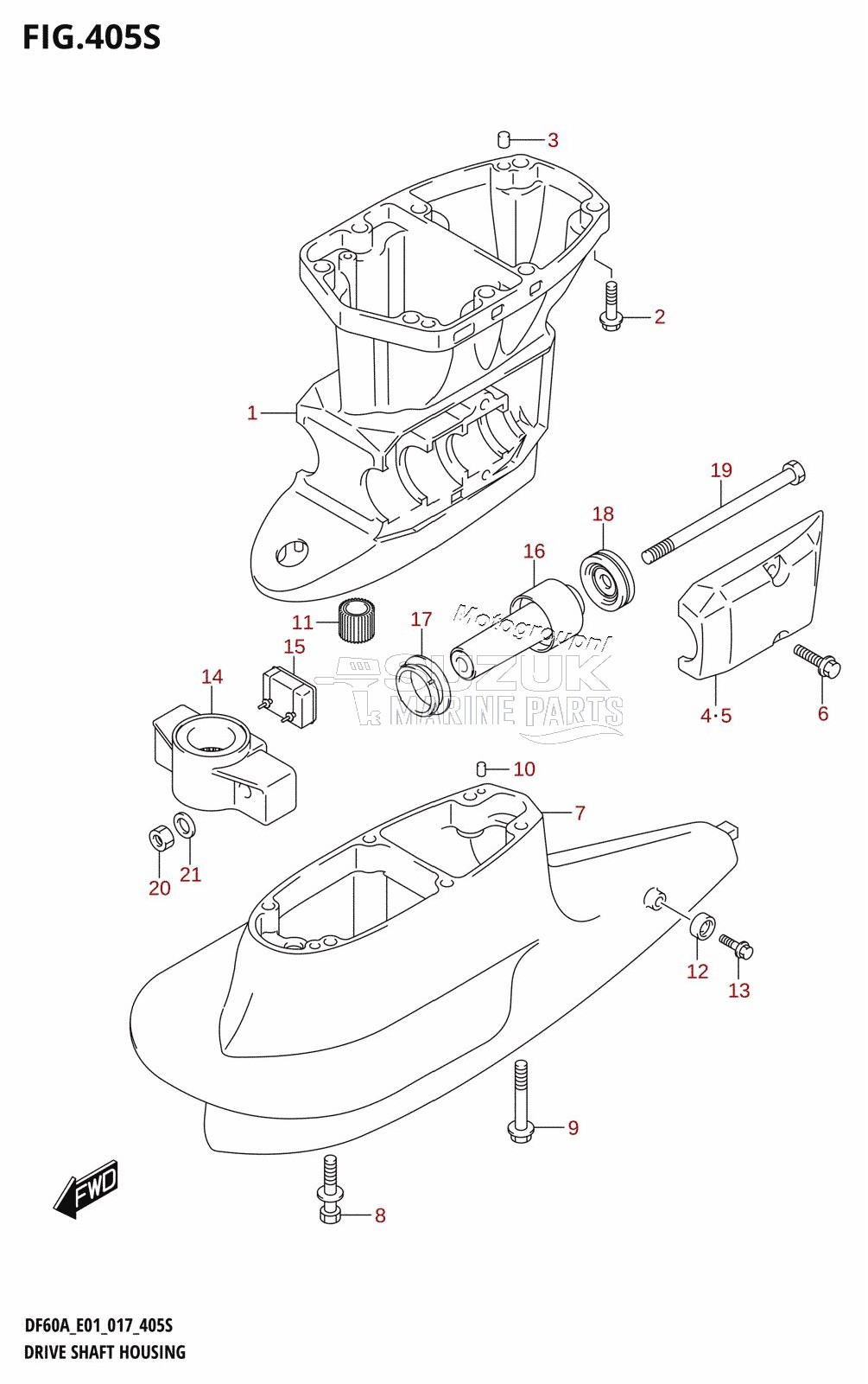 DRIVE SHAFT HOUSING (DF60AVT:E40)