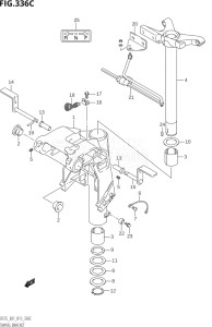 02503F-310001 (2013) 25hp E01-Gen. Export 1 (DF25  DF25Q  DF25R) DF25 drawing SWIVEL BRACKET (DF25Q:E01)