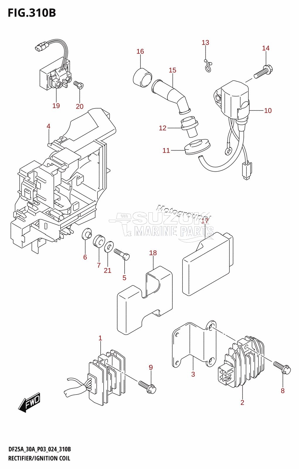 RECTIFIER /​ IGNITION COIL (DF25AT,DF25ATH)