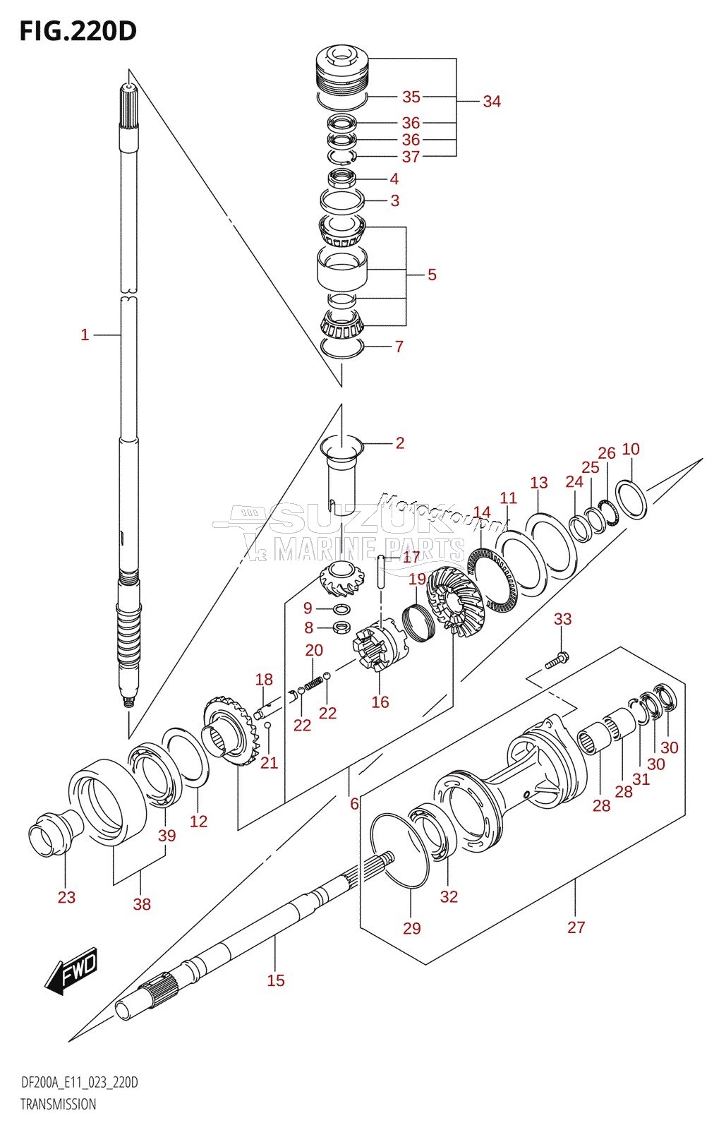 TRANSMISSION ((DF200AZ,DF175AZ,DF150AZ):(022,023))