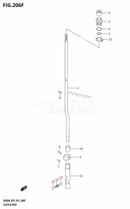 DF40A From 04003F-310001 (E01)  2013 drawing CLUTCH ROD (DF50ATH:E01)