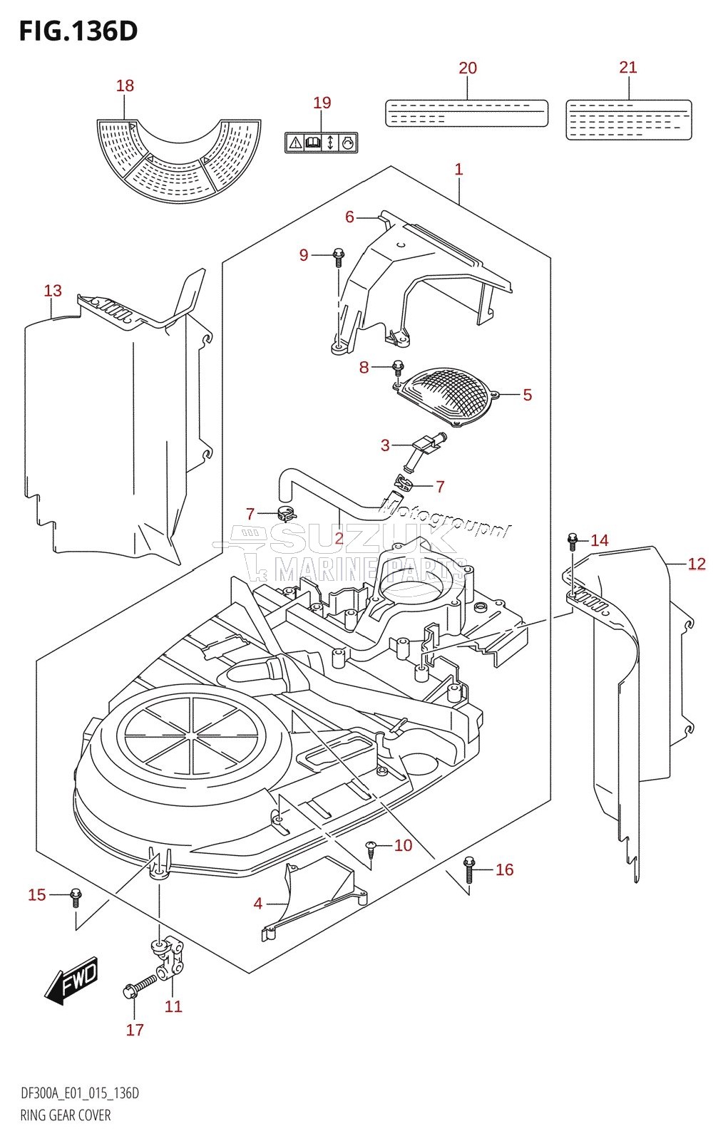 RING GEAR COVER (DF250A:E40)