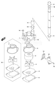 Outboard DF 250 drawing Water Pump