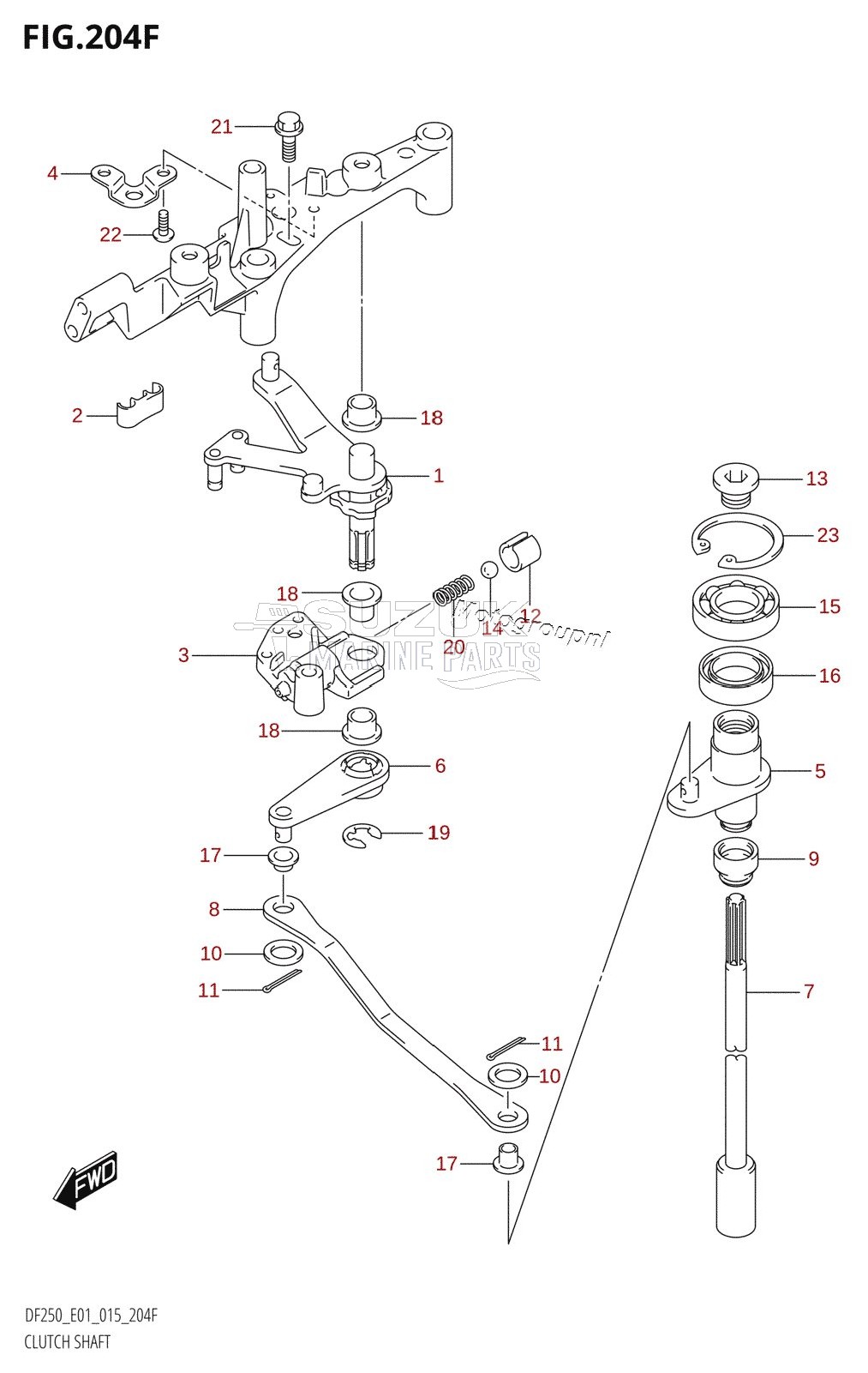 CLUTCH SHAFT (DF225T:E40)