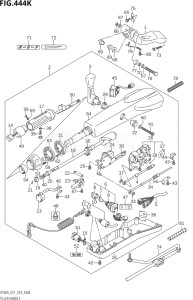 06002F-410001 (2014) 60hp E01 E40-Gen. Export 1 - Costa Rica (DF60A  DF60AQH  DF60ATH) DF60A drawing TILLER HANDLE (DF60AVTH:E40)