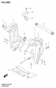 DF250ATSS From 25001N-440001 (E03)  2024 drawing CLAMP BRACKET (L-TRANSOM)