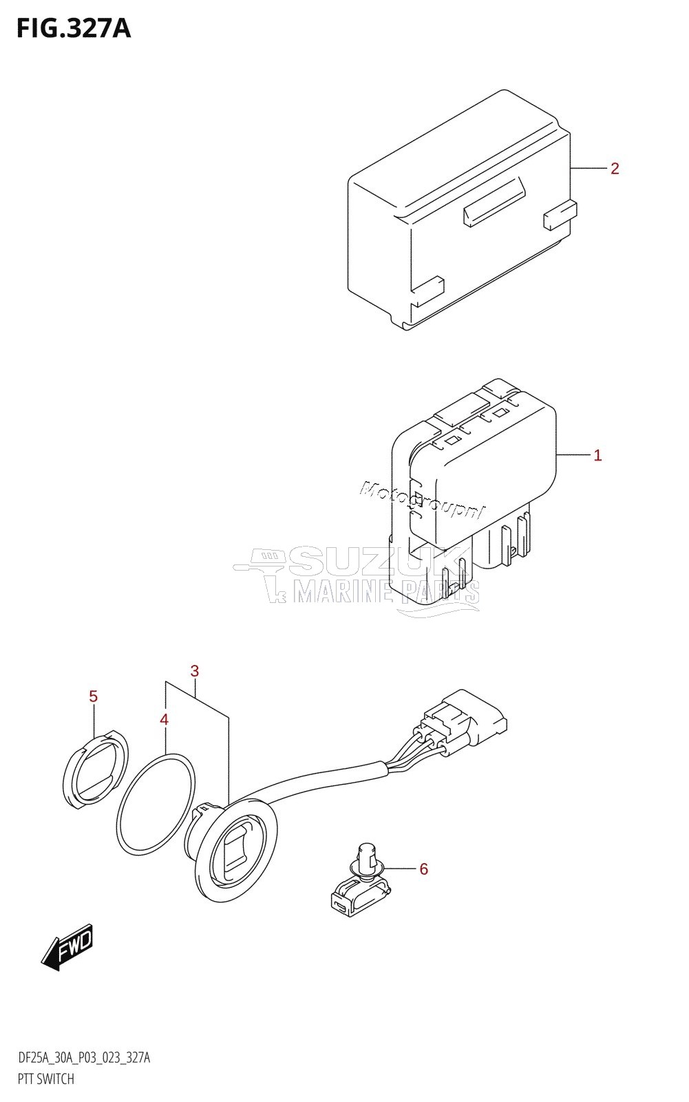 PTT SWITCH (DF25AT,DF30AT)