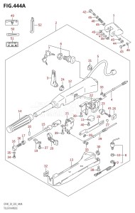 DF50 From 05001F-780001 (E03)  2007 drawing TILLER HANDLE (DF40QH,DF50QH)