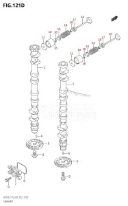 DF150Z From 15002Z-210001 (E01 E40)  2012 drawing CAMSHAFT (DF150Z:E40)