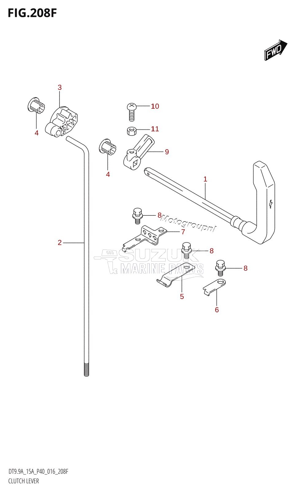 CLUTCH LEVER (DT15A:P40)