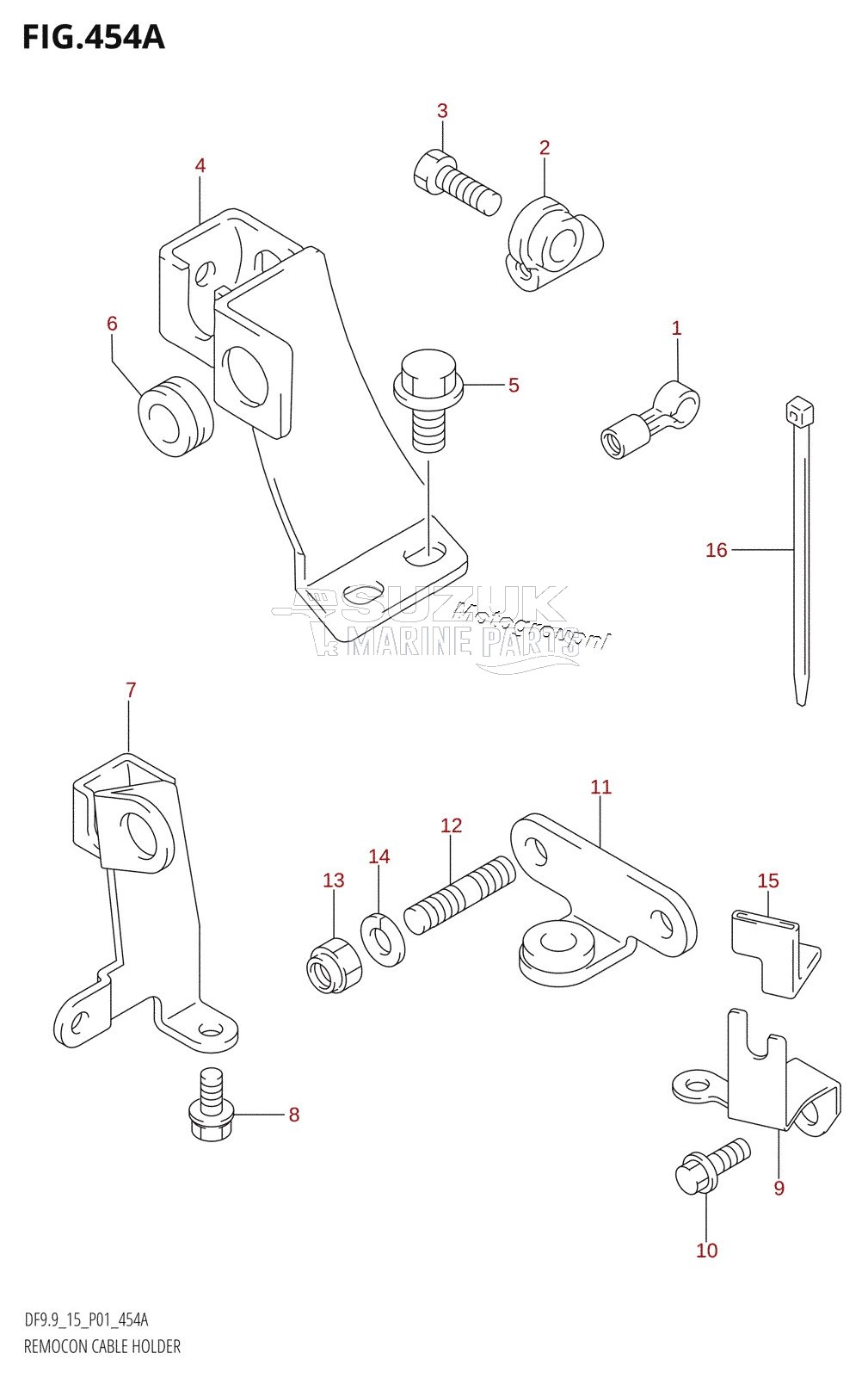 REMOCON CABLE HOLDER (DF9.9R,DF15R)