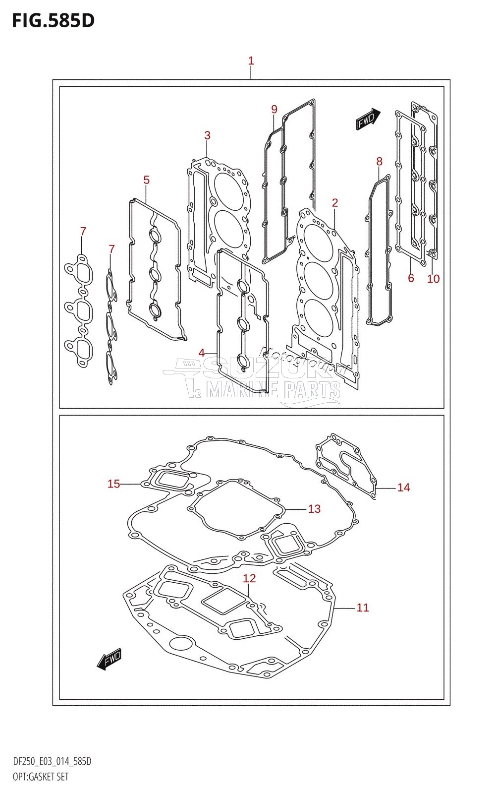 OPT:GASKET SET (DF225Z:E03)