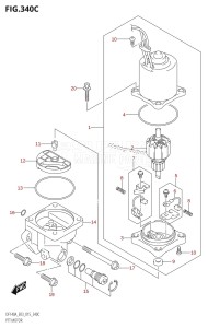 DF100A From 10003F-510001 (E03)  2015 drawing PTT MOTOR (DF115AZ:E03)