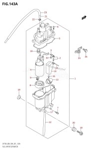 DF80A From 08002F-110001 (E01 E40)  2011 drawing FUEL VAPOR SEPARATOR